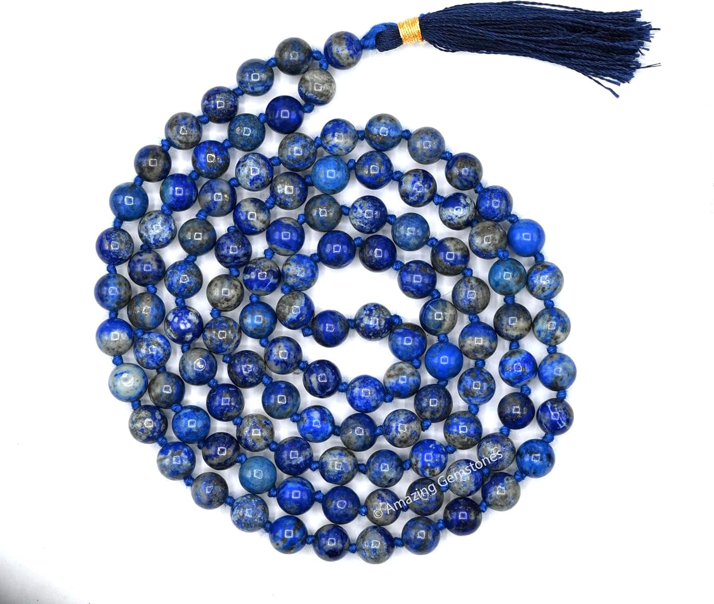 Amazing Gemstone 108 Beads Handmade Mala (Knotted, Rudraksha) - Colors B