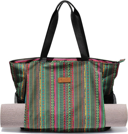 ESVAN Yoga Mat Bag Yoga Tote Carrier Shoulder Bag Carryall Tote for Office,Yoga,Pilates,Travel,Beach and Gym