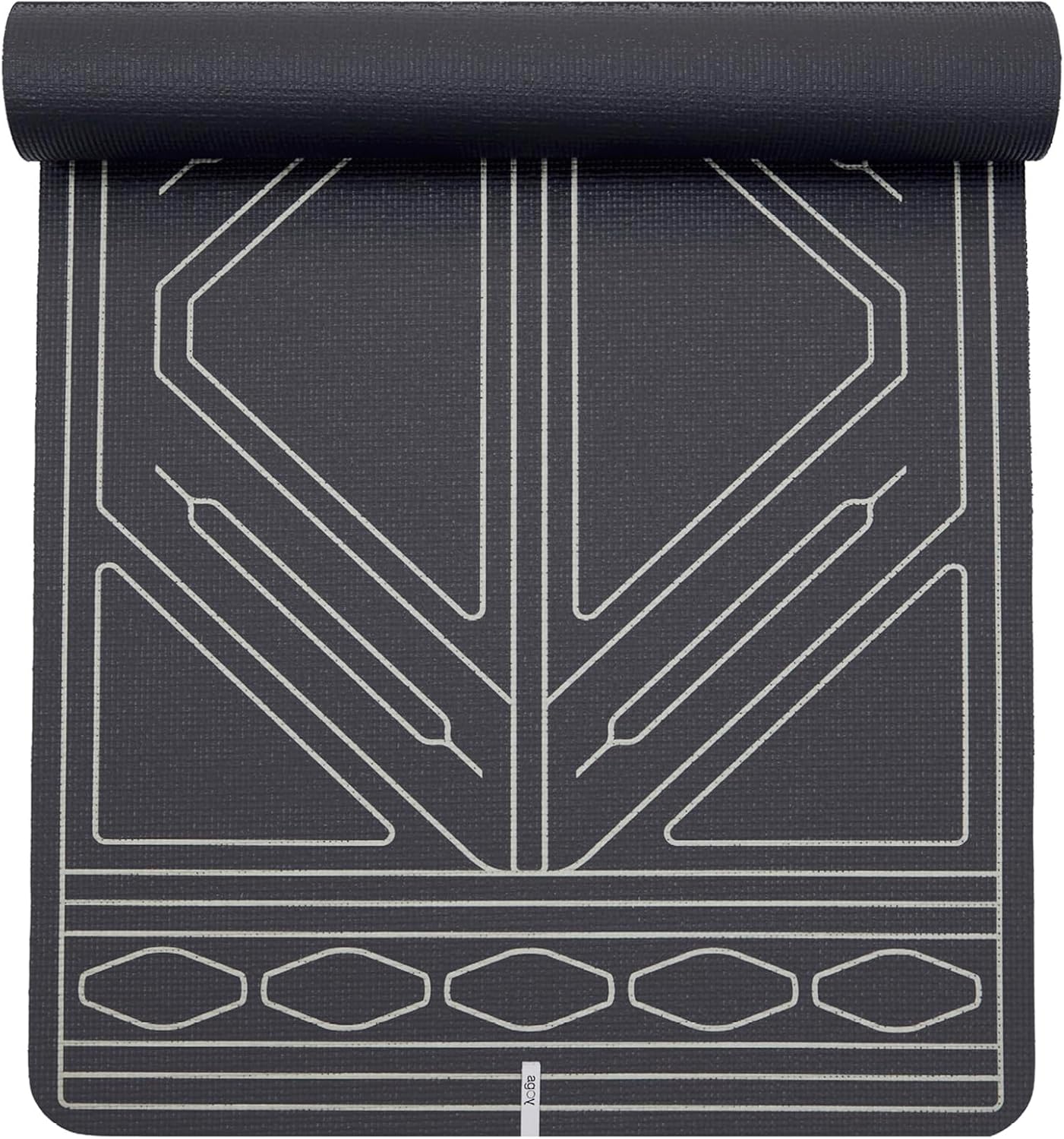 agoy STUDIO NOMAD Premium Yoga Mat – 6mm Cushioned, Non-Slip, Double-Sided Design with Alignment Pattern – For Comfort, Stability & Joint Protection – Easy Clean, Ideal for Home, Studio & Travel