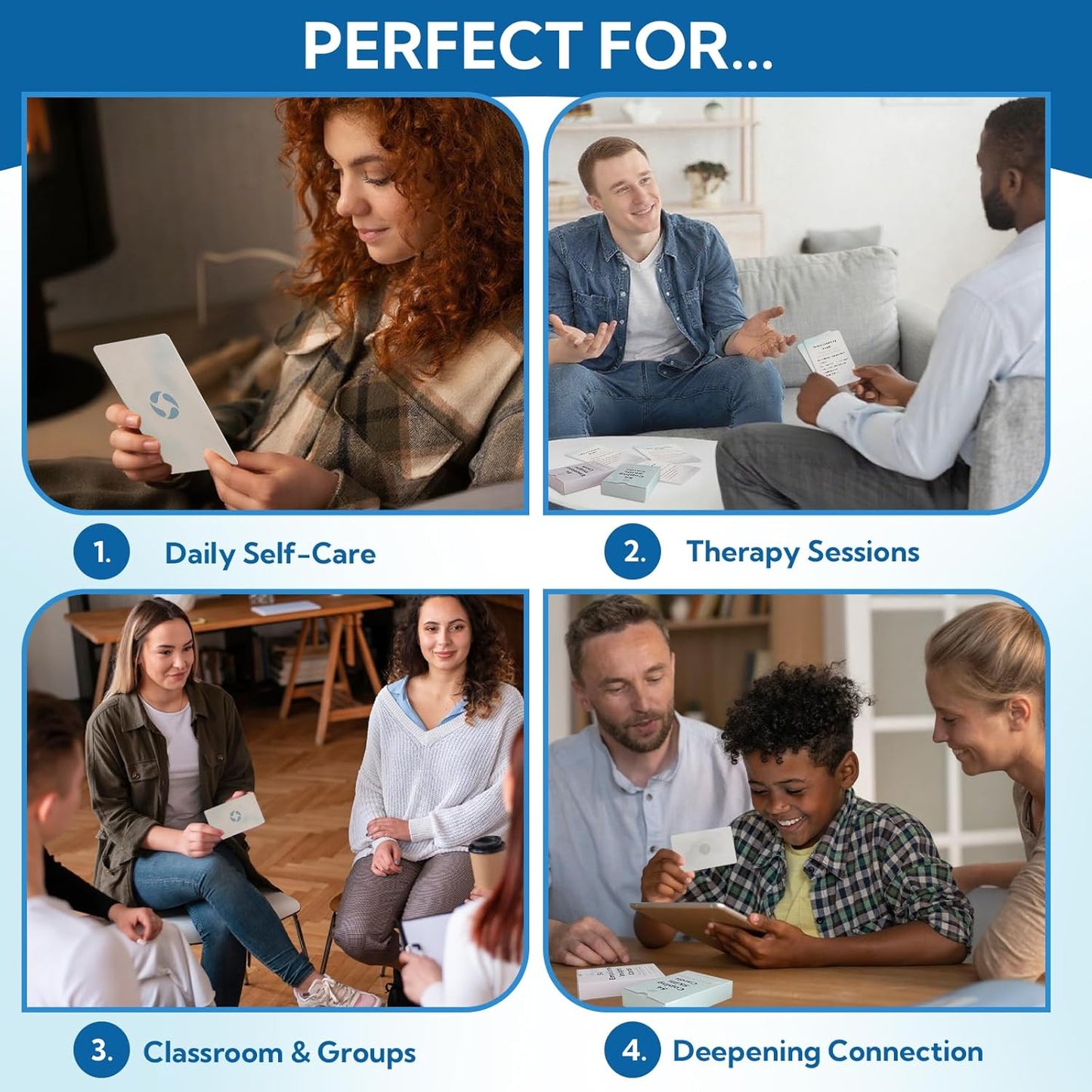 108 Mindfulness Cards for Coping Skills & Mind Brain Emotional Insight Cards - Somatic Therapy for Stress Relief & Anxiety - CBT, Grounding, Self Care Techniques for Teens | Adults | Therapists