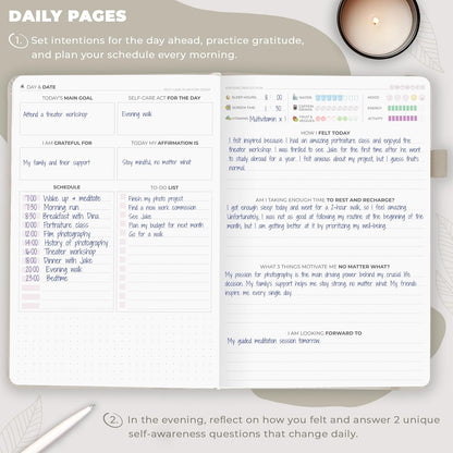 Clever Fox Self-Care Journal – Daily Reflection Notebook – Mental Health & Personal Development Planner, Meditation & Mood Log, A5 (Turquoise)