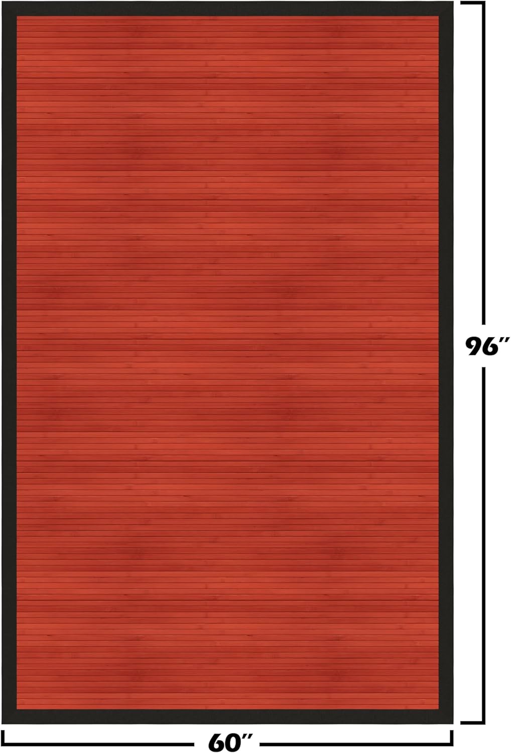 Red Lantern Bamboo Rug - Little Leaf - 4' x 6'