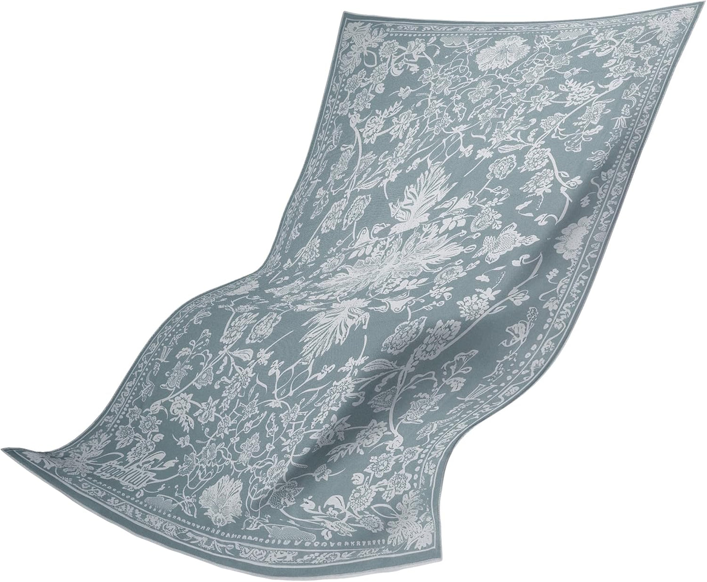 gogoKIWI Large Yoga Towel 72"x48" - Non-Slip Hot Yoga Towel with Corner Pockets & Full Silicone Backing, Printed Carpet-Style Design for Home Workouts, Pilates & Yoga