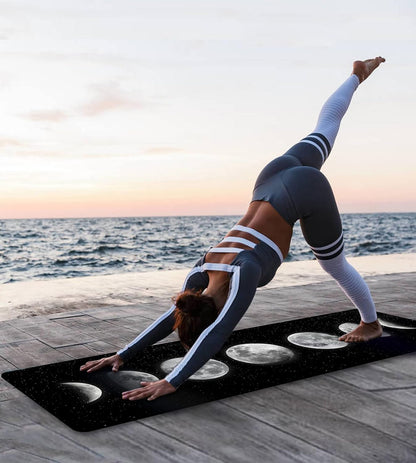 Non Slip Yoga Mat TPE Workout Mat for Men Women, Thick Workout Mat with Carrying Strap, Fitness Mats for Exercise, Yoga, Fitness, Pilates, Floor Workouts (72" x 24" x 6mm)