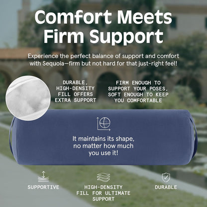 Retrospec Retrospec Sequoia Yoga Bolster Pillow - Meditation Cushion for Yoga Practices - Includes Machine Washable 100% Cotton Cover & Durable Carry Handle