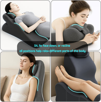Back Wedge Pillow for Sofa — Reading Wedge Pillow, Lumbar Support Pillow for Couch, Reading, Gentle Support for Yoga, Relaxing & Nighttime Rest | Acid Reflux & Back Discomfort (Light Gray)