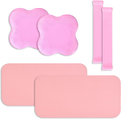 Yoga Knee Support Pad for Women Pilates Kneeling Cushion | Elbows Wrist Hands Head Foam Extra Thick Men Exercise Knees Pads Set of 6 Pieces