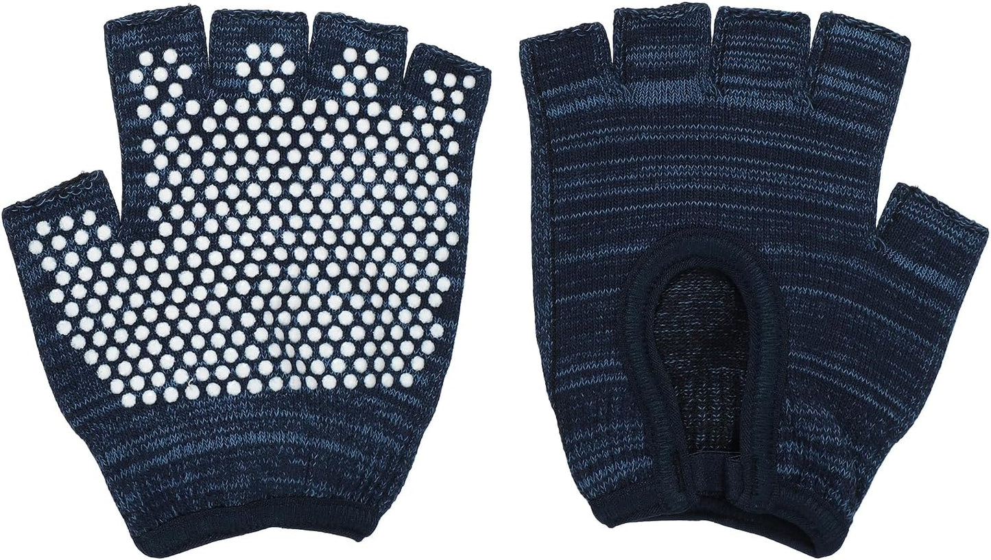 Yoga Gloves, Non Slip Fingerless Pilates Gloves Breathable Exercise Workout Mittens