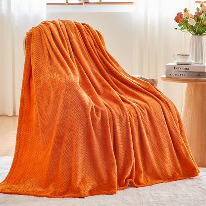 NEWCOSPLAY Super Soft Throw Blanket Light Purple Premium Silky Flannel Fleece Leaves Pattern Lightweight Bed Blanket All Season Use (Light Purple, Throw(50"x60")) - Colors A