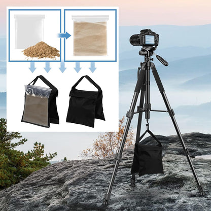 12 Pack Sandbags Weight Bags for Photography Equipments, Photography Sand Weight Bags, Heavy Duty Sandbags for Backdrop Stand, Outdoor Canopy, Photo Tripod,Pop up Tent, Umbrella Base (Black)