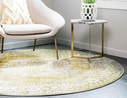 Unique Loom New Classical Collection Area Rug - Olwen (4'Round, Purple/ Gray)