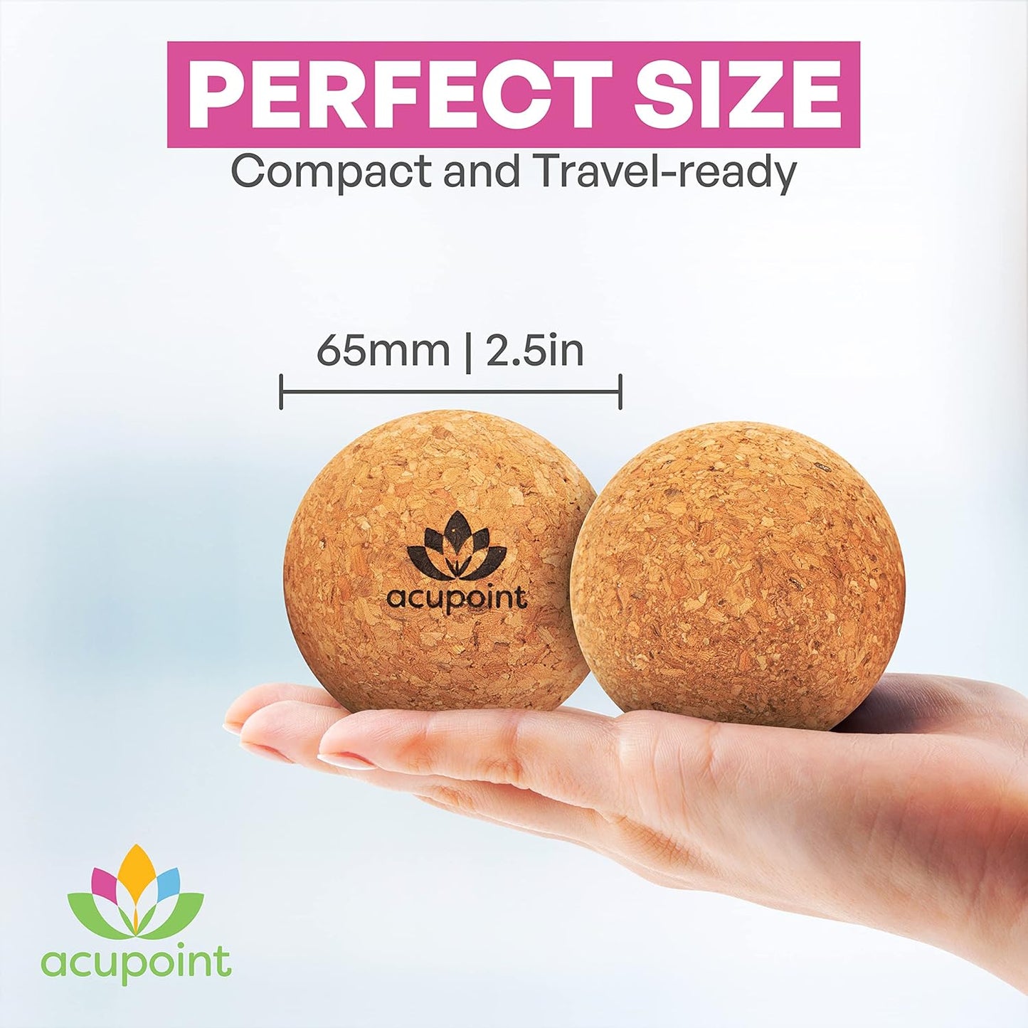 Acupoint Physical Massage Therapy Ball Set - Ideal for Yoga, Deep Tissue Massage, Trigger Point Therapy and Myofascial Release Physical Therapy Equipment