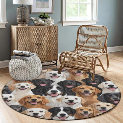 Soft Round Yoga Carpet, Office Chair Decor Round Mat for Carpet and Hardwood Floors Purple Butterfly