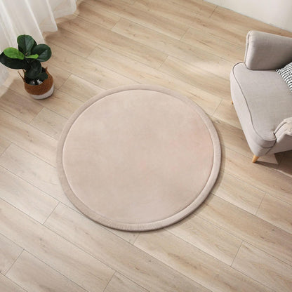 Hakuna Matte CloudSoft Mat for Floor 60" x 80" Beige – Coral Velvet Memory Foam Rug – Non-Slip, Water-Resistant