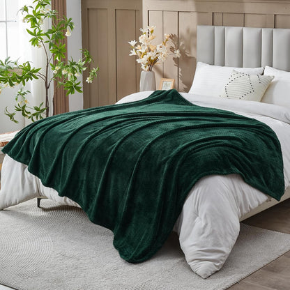 NEWCOSPLAY Super Soft Throw Blanket Light Purple Premium Silky Flannel Fleece Leaves Pattern Lightweight Bed Blanket All Season Use (Light Purple, Throw(50"x60")) - Colors B