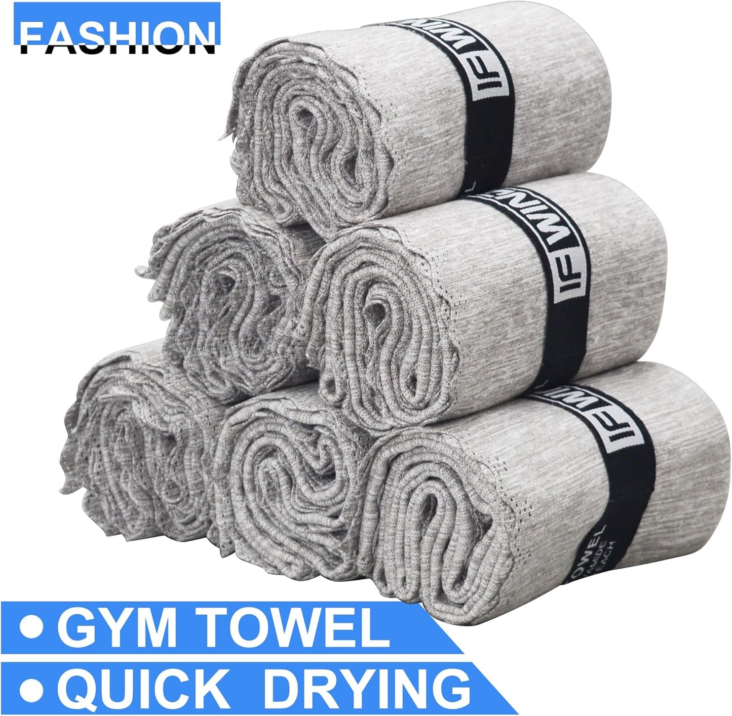 10 Pack Microfiber Gym Towels for Working Out，Fast Drying Workout Accessories Sweat Towels for Gym Gear for Men & Women,Sports Exercise Fitness Gear