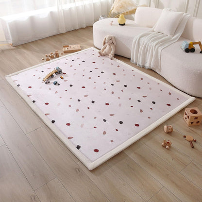 Hakuna Matte CloudSoft Mat for Floor 60" x 80" Beige – Coral Velvet Memory Foam Rug – Non-Slip, Water-Resistant