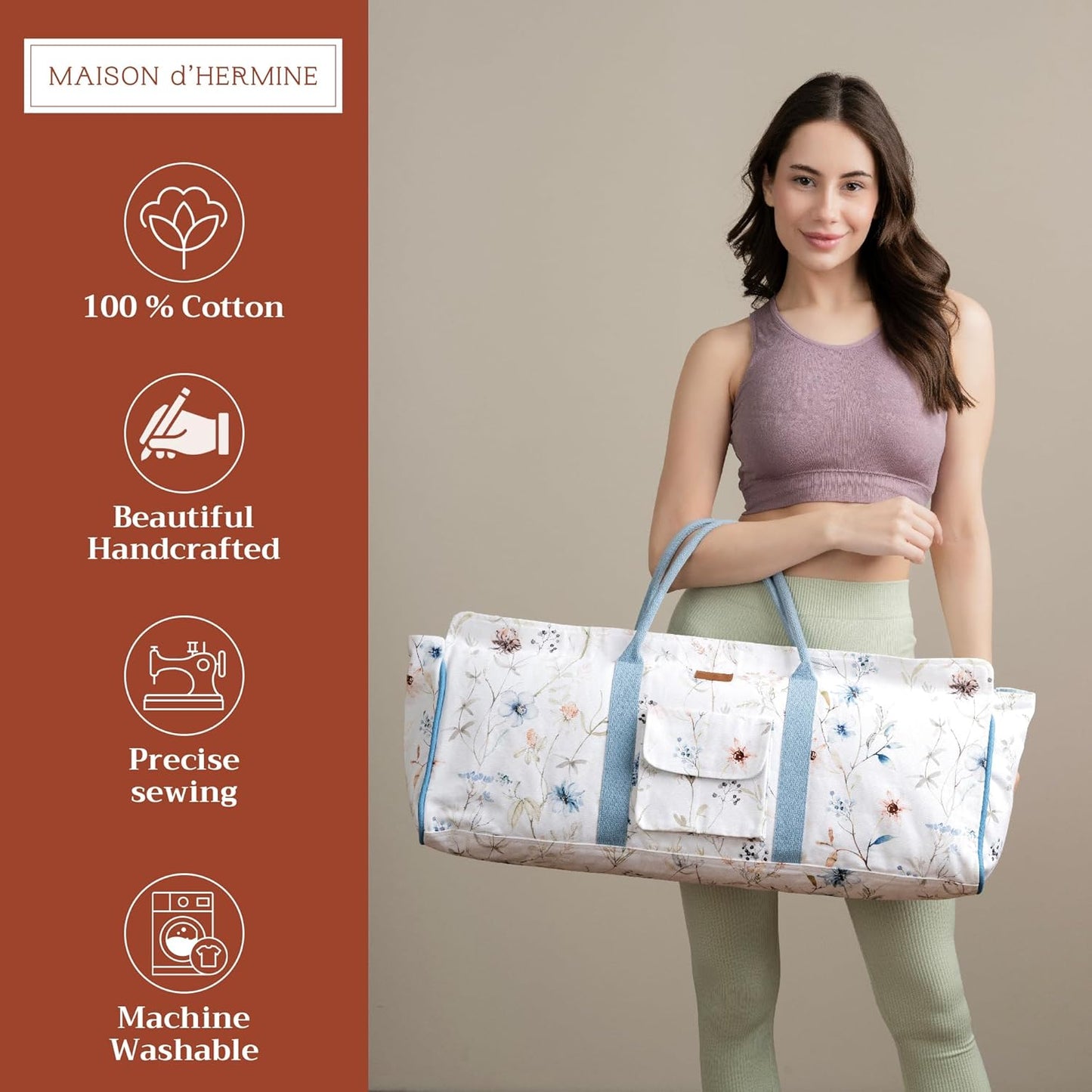 Maison d' Hermine Yoga Mat bag, Cylindrical bag for Woman&Men, yoga mat Bag &Adjustable shoulder straps Yoga Mat Carrier Bag with Drawstring Water Bottle Pocket and zipper pocket Easter Gifts