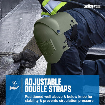 Sellstrom KneePro Knee Pads - Ultra Flex III - Heavy Duty Protection and Comfort for Construction, Gardening, Army, Flooring Work - Grey and Orange
