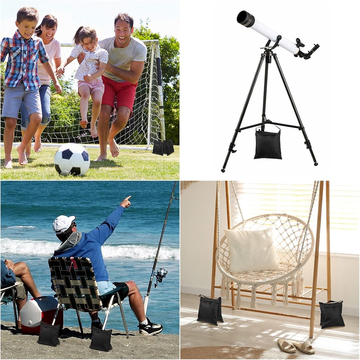 Nuogo Photography Sand Bags Heavy Duty Weight Bags with Metal Hooks, Stabilize Tripods for Wedding Outdoor, Photography Video Studio Boom Mics Furniture Against Wind