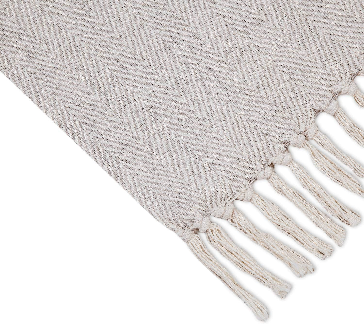 Americanflat 50x60 Throw Blanket - Soft and Breathable Cotton Throw Blanket for Couch, Bed, Chair - Decorative Blankets Perfect for Home or Outdoor Use - Navy Blue and White Double Diamond Design