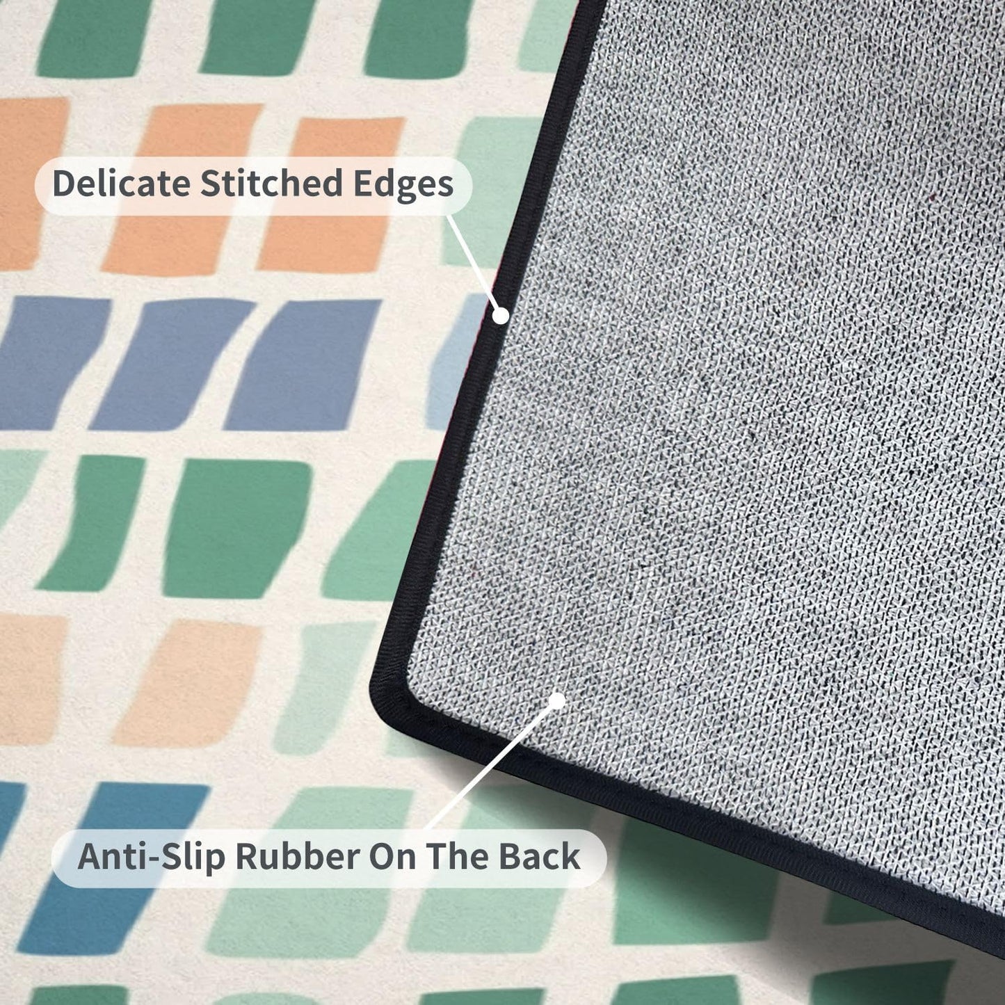 Runner Rug Washable 2x6 White Navy Blue Green Tartan Plaid Scottish Texture from Tartan Plaid Non-Slip Hallway Area Rug Indoor Outdoor Home Decor for Entryway Bathroom Kitchen Carpet Yoga Floor Mat