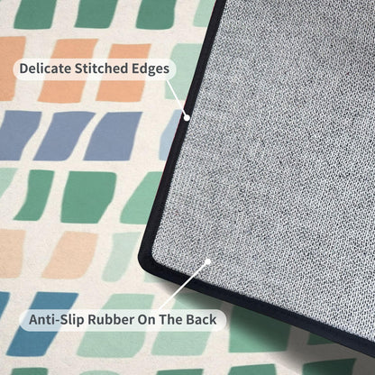 Runner Rug Washable 2x6 White Navy Blue Green Tartan Plaid Scottish Texture from Tartan Plaid Non-Slip Hallway Area Rug Indoor Outdoor Home Decor for Entryway Bathroom Kitchen Carpet Yoga Floor Mat