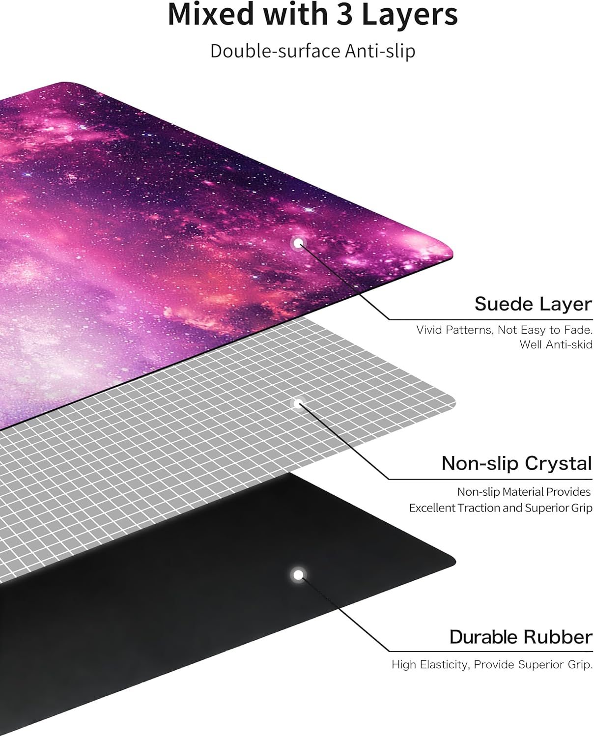 nuveti Printed Travel Yoga Mat-1/16 Inch Thick Non Slip Fitness Workout Mat with Carrying Bag, Foldable Lightweight Suede & Natural Rubber Yoga Mat for Yoga Pilates and Fitness 72" L x 24" W x 1.5mm