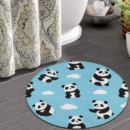 Soft Round Yoga Carpet, Office Chair Decor Round Mat for Carpet and Hardwood Floors Purple Butterfly