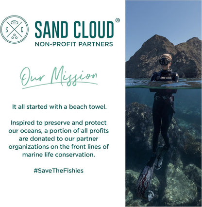 Sand Cloud Turkish Beach Towel - 100% Organic Cotton Turkish Bath Towels - Ultra Soft, Sand Resistant & Quick Dry Towel for Beach or Pool - As Seen on Shark Tank - Cali Dobby (4 Pack Assorted)