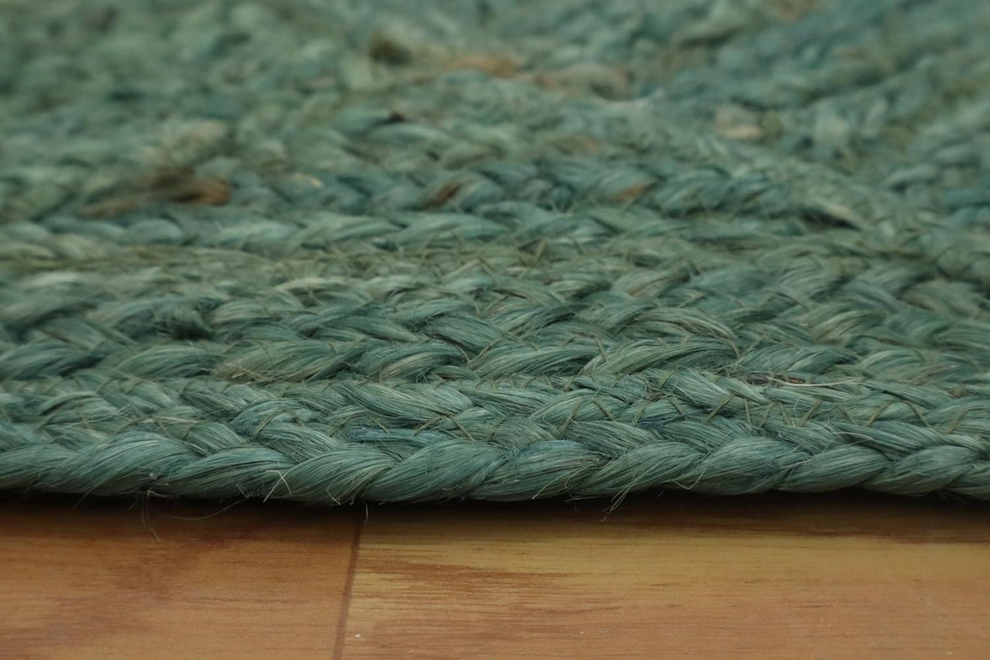 Hand Braided Jute 4 Ft Square Kilim Rug Flatweave Pink Geometric Pattern Jute Sisal Rug, Thick 0.27 Inch Indoor Outdoor Carpet for Kitchen, Bedside, Yoga Mat - Colors A