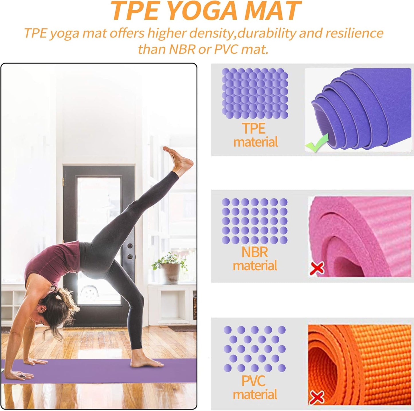 Yoga Starter Kit - 11-Piece Set with Yoga Blocks, Strap, Ball, Mat, Carrying Strap, Net Bag, Cooling Towel
