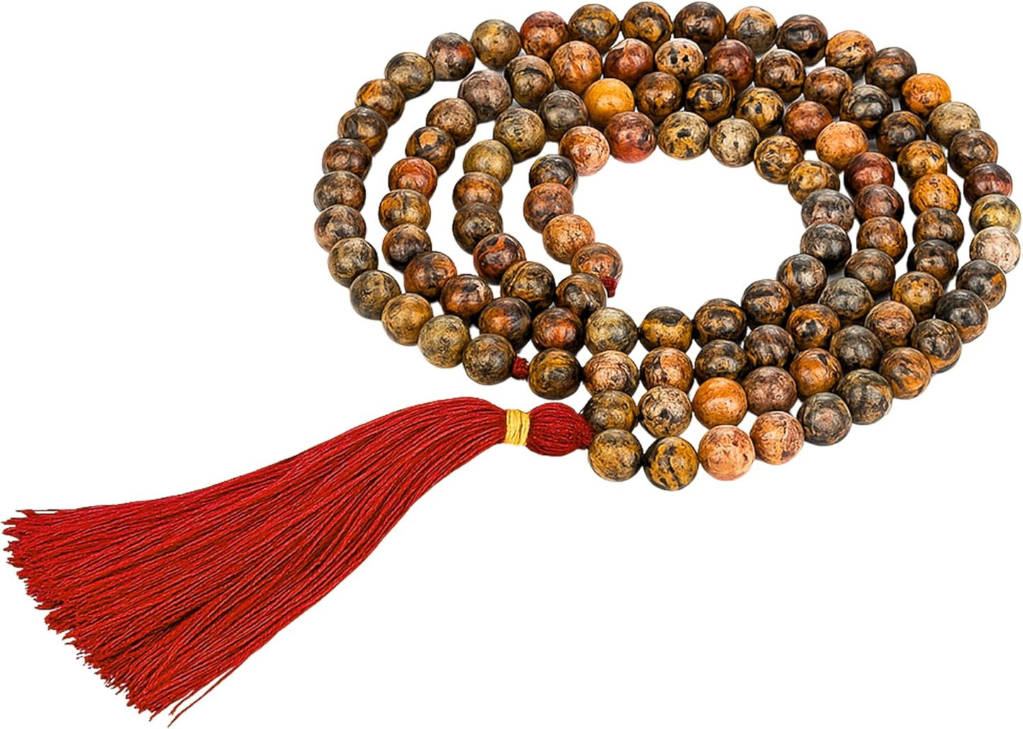 Amazing Gemstone 108 Beads Handmade Mala (Knotted, Rudraksha) - Colors A