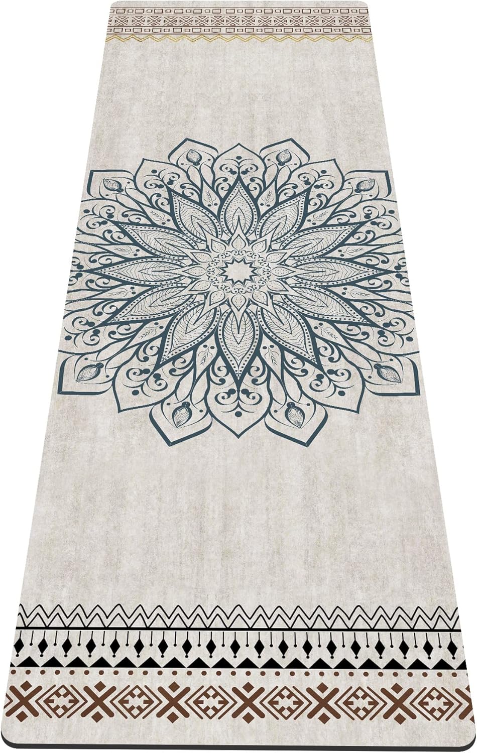 nuveti Yoga Mat Print Extra Thick TPE Non Slip Fitness Exercise Mat with Carrying Bag,72"x24" Extra Thick 6MM Exercise & Workout Mat for Yoga, Pilates Fitness and Floor Exercises - Colors A