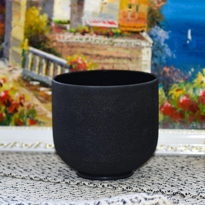 TOPFUND F Note Crystal Singing Bowl 10 inch Heart Chakra with Heavy Duty Carrying Case and Suede Mallet