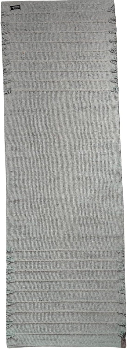 Indian Handmade100 % Organic Anti Skid Multi Colour Cotton Yoga Mat - Eco-Friendly Hand-Woven Rug - Non-Slip & Thick (24”x72”x5mm) for Hot yoga & Everyday Fitness at Home - Comfortable & Foldable Extra-Long Mat