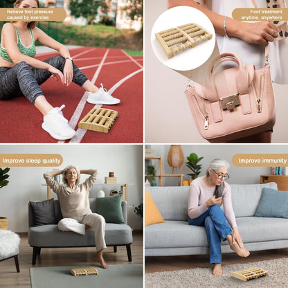 Foot massager, relieves plantar fasciitis, leg pain treatment suitable for both men and women, relieves muscle tension, reflexology and deep tissue muscle massage, Christmas gift, helps parents relax.