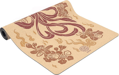 Cork Yoga Mat with Natural Rubber Base, Extra Size, Thickness and Support, Excellent Cushion & Grip, Non-Slip, Non-Toxic, Sweat-Resistant, Sustainable, Eco-friendly Exercise Mat