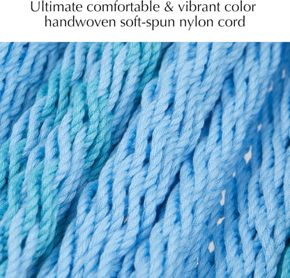 PNAEUT Handwoven Mayan Hammocks, Double Rope Hammock for Outdoor Outside & Indoor, Thick Soft 600 lbs Capacity Heavy-Duty, Includes Tree Straps, Carabiners & Carrying Bag (Nature, X-Large)