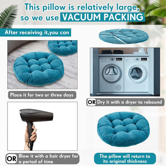 Jerify Floor Pillow Cushions Large Round Square Large Meditation Floor Pillow for Classroom Adult Meditation Picnic Party Seating Learning Daycare School(Square,Mixed Colors,4 Pcs)