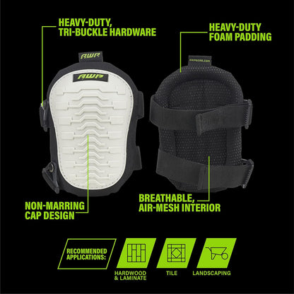 AWP Non-Marring Knee Pads with Heavy Duty Foam Padding for Sub-Floor/Underlayment and Tile, Knee Pads with Breathable Air-Mesh Interior for All-Day Support & Stability, One Size | 1L-324-1
