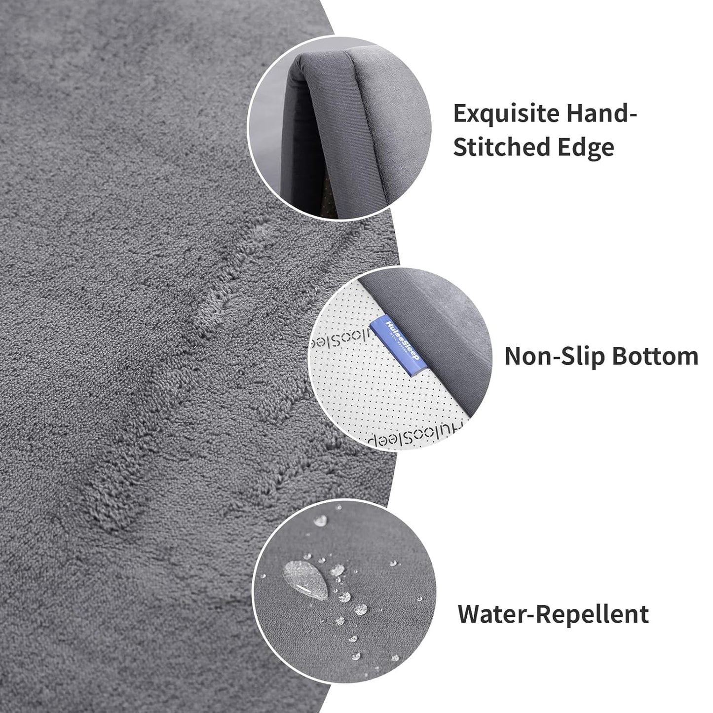 Baby Play Mat for Floor,1.3" Thick Memory Foam Tummy Time Mat,Soft Coral Velvet Nursery Rug,Large Non Slip for Crawling,Toddlers,Infants,Kids,Yoga & Tatami Style for Living Room(Dark Gray)
