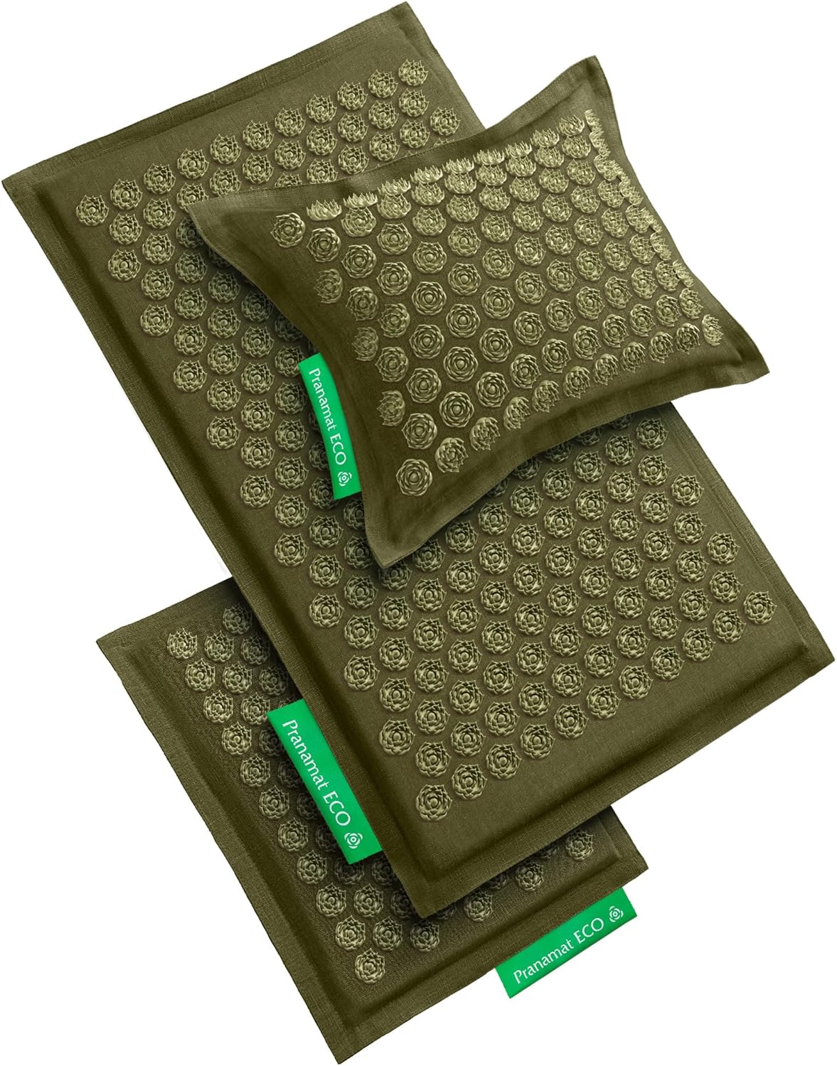 Acupressure Large & Small Mat with Pillow Set, Premium Acupressure Therapy for Pain Relief and Relaxation, Handcrafted in Europe with Sustainable and Natural Materials (Lavander)