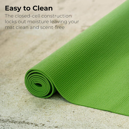 10-Pack Yoga Mat, 68" x 24" Non Slip Exercise Mat, 4mm Thick Gym Mat for Fitness and Stretching, Bulk Non Toxic Yoga Mats for Schools and Studios