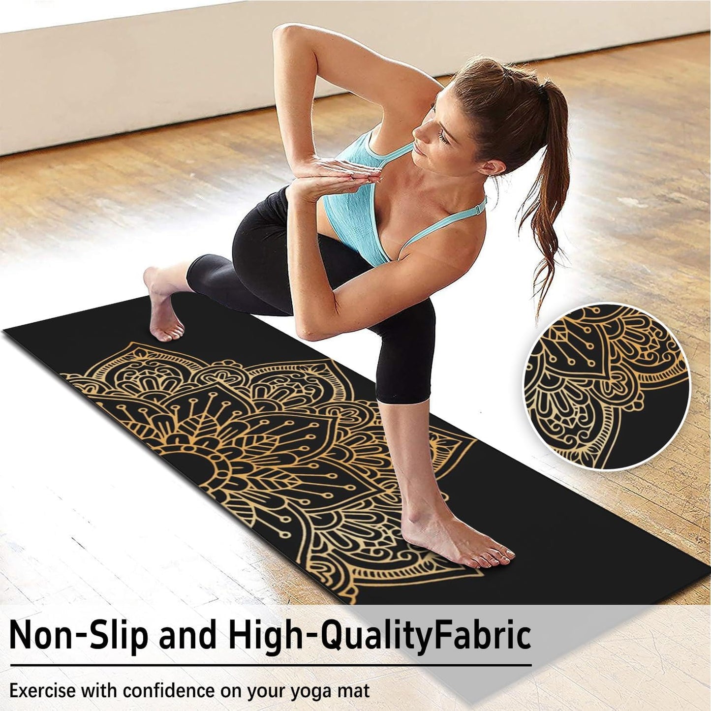 Hot Yoga Mat Towel with Corner Pockets Yoga Towels for Hot Yoga Non Slip with Travel Bag Sweat Absorbent Yoga Blankets Mat Cover for Workout Gym 70"x26" (Mountain-01, 70x26)