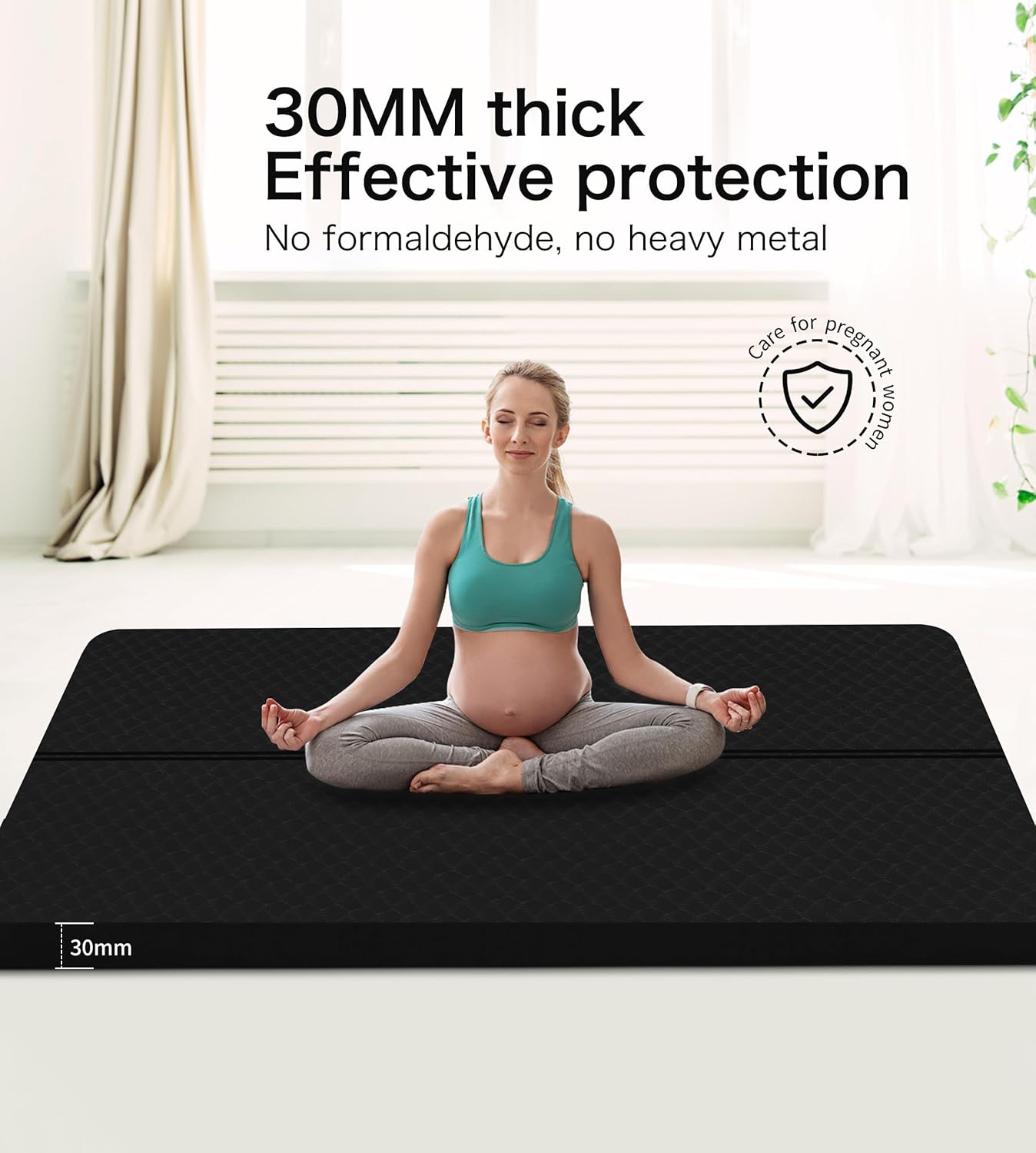 nuveti Large Exercise Mat - 15mm/20mm/30mm Thick Yoga Mat | Workout Mat for Fitness, Yoga, Pilates, Stretching & Floor Exercises for Women & Men with Free Carrying Bag