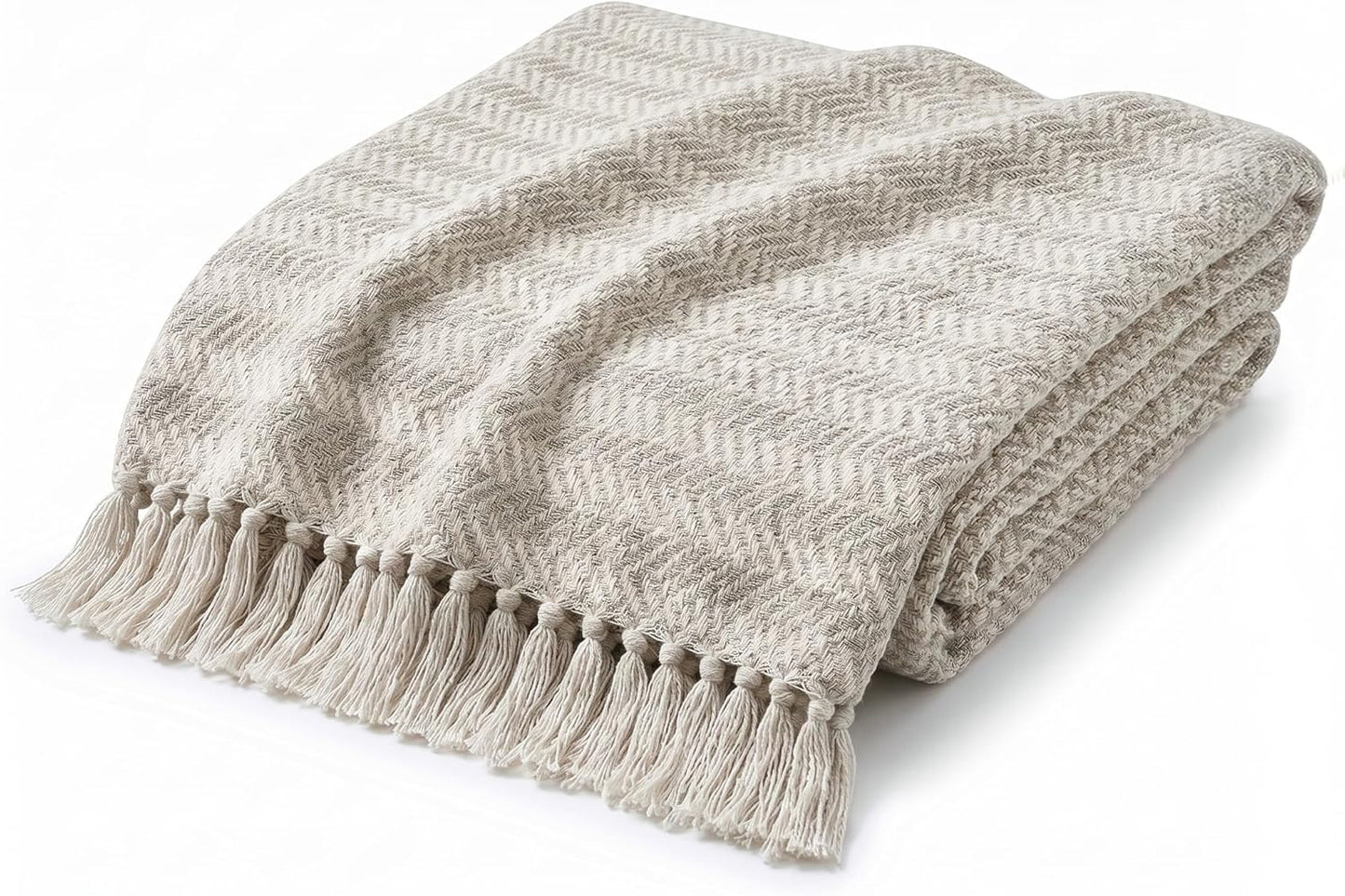 Americanflat 50x60 Throw Blanket - Soft and Breathable Cotton Throw Blanket for Couch, Bed, Chair - Decorative Blankets Perfect for Home or Outdoor Use - Navy Blue and White Double Diamond Design
