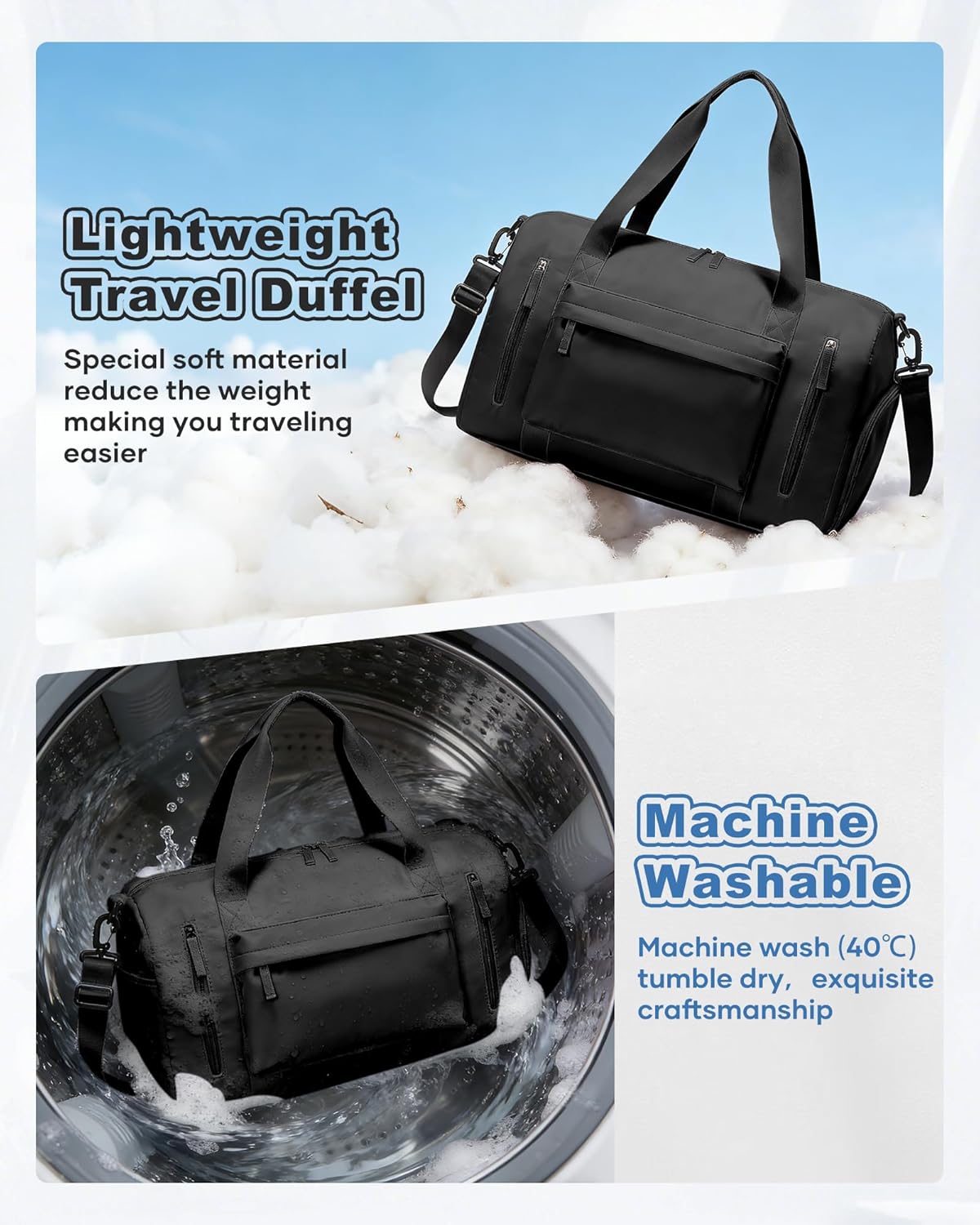 Gym Bag Womens Mens with Shoes Compartment and Wet Pocket Travel Duffel Bag for Women for Plane Sport Gym Tote Bags Swimming Yoga Waterproof Weekend Overnight Carry on Bag Hospital Holdalls - Colors B