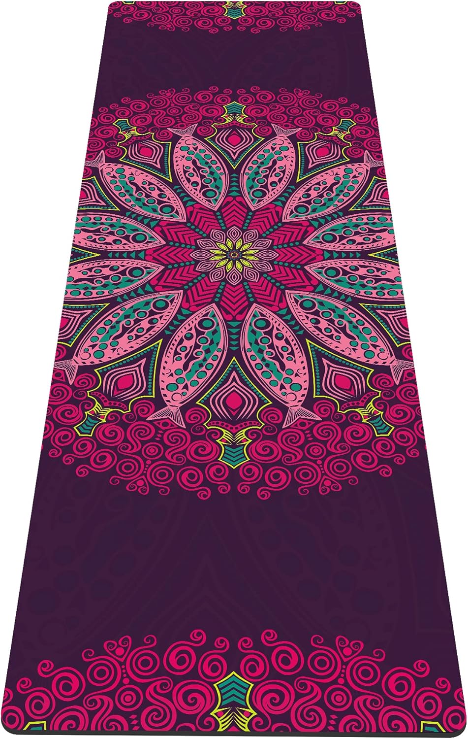 nuveti Yoga Mat Print Extra Thick TPE Non Slip Fitness Exercise Mat with Carrying Bag,72"x24" Extra Thick 6MM Exercise & Workout Mat for Yoga, Pilates Fitness and Floor Exercises - Colors B