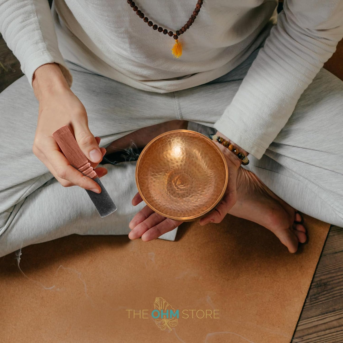 Handcrafted Tibetan Singing Bowl Set – 3.5” Sound Bowl for Meditation, Sound Healing & Yoga – Healing Instrument with Wooden Striker & Cushion – Authentic Hand-Hammered in Nepal
